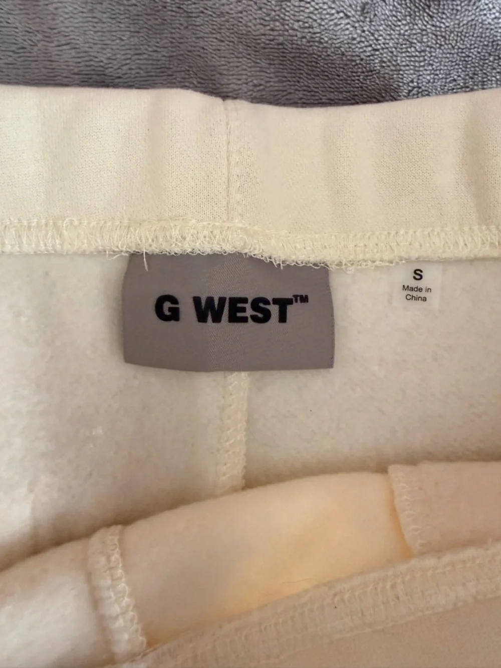 G WEST Cream Drawstring Shorts - Picture 4 of 5